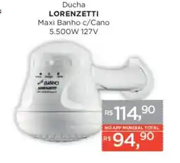 Supermercados Mundial Ducha Lorenzetti Maxi Banho c/Canos oferta