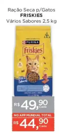 Supermercados Mundial Ração Seca p/Gatos Friskies Vários Sabores oferta