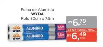 Supermercados Mundial Folha de Aluminio Wyda oferta