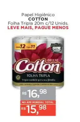 Supermercados Mundial Papel Higiênico Cotton oferta