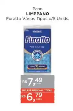 Supermercados Mundial Pano limppano furatto vários tipos oferta