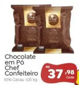 Novo Atacarejo Chocolate em Pó Chef Confeiteiro oferta