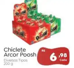 Novo Atacarejo Chiclete Arcor Poosh Diversos Tipos oferta