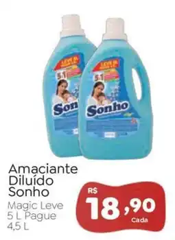 Novo Atacarejo Amaciantes diluído sonho oferta
