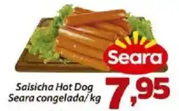 Confiança Supermercados Salsicha Hot Dog Seara congelada oferta