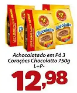 Confiança Supermercados Achocolatado em Pó 3 Corações Chocolatto oferta