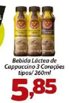 Confiança Supermercados Bebida Láctea de Cappuccino 3 Corações oferta