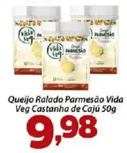Confiança Supermercados Queijo Ralado Parmesão Vida Veg Castanha de Cajú oferta