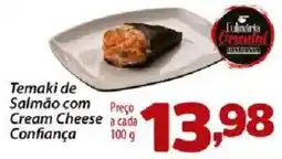 Confiança Supermercados Temaki de Salmão com Cream Cheese Confiança oferta
