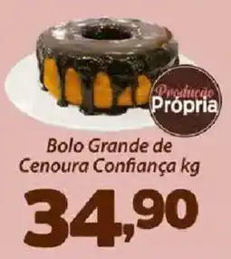 Confiança Supermercados Bolo Grande de Cenoura Confiança kg oferta