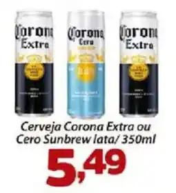 Confiança Supermercados Cerveja Corona Extra ou Cero Sunbrew lata oferta