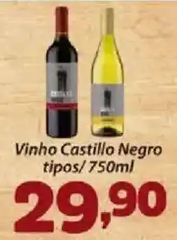 Confiança Supermercados Vinho Castillo Negro tipos oferta
