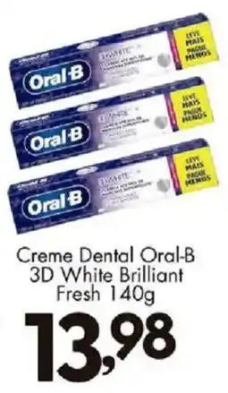 Confiança Supermercados Creme Dental Oral-B 3D White Brilliant Fresh oferta
