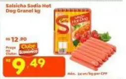 Econômico Atacadão Salsicha Sadia Hot Dog Granel oferta