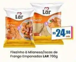 Rede Mais Supermercados Filezinho à Milanesa/iscas de Frango Empanadas LAR oferta