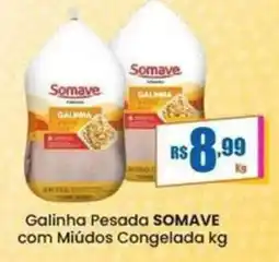 Rede Mais Supermercados Galinha pesada somave com miúdos congelada oferta