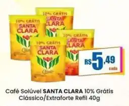 Rede Mais Supermercados Café Solúvel Santa Clara 10% Grátis oferta