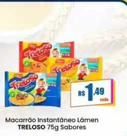Rede Mais Supermercados Macarrão instantâneo lâmen treloso 75g sabores oferta