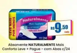 Rede Mais Supermercados Absorvente naturalmente mais conforto leve oferta