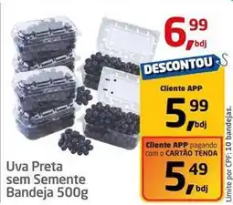 Tenda Atacado Sem semente - uva preta sem semente bandeja oferta