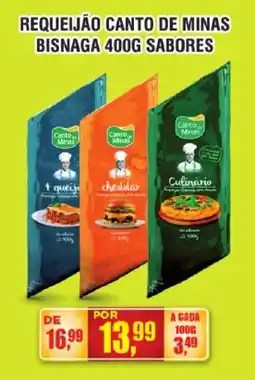 Zebu Carnes Supermercados Requeijão canto de minas bisnaga 400g sabores oferta