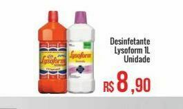 Mart Minas Desinfetante lysoform 1l unidade oferta