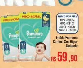 Mart Minas Fralda pampers confort sec hiper unidade oferta