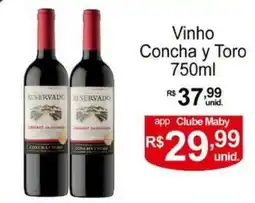 Maby Supermercados Vinho Concha y Toro oferta