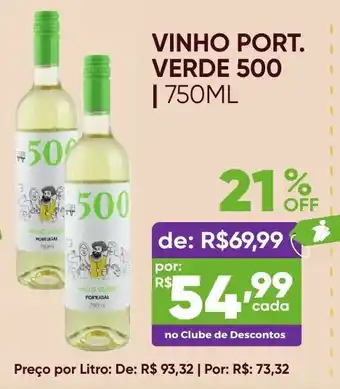 Pais e Filhos Supermercados vinho port. verde 500 oferta