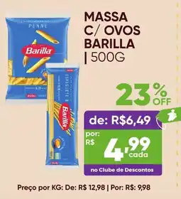 Pais e Filhos Supermercados Massa c/ ovos barilla oferta