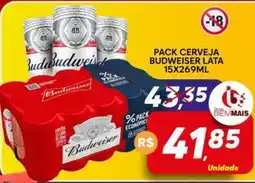 Supermercado Bem Barato Pack cerveja budweiser lata oferta