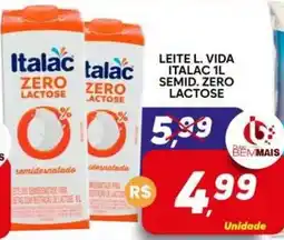 Supermercado Bem Barato Leite l. vida italac 1l semid. zero lactose oferta