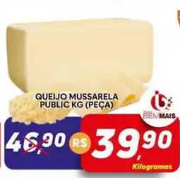 Supermercado Bem Barato queijo mussarela public kg (peça) oferta