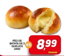 Supermercado Bem Barato Pão de batata de 3 queijos oferta