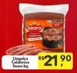 Supermercados Rex Linguiça Calabresa Seara oferta