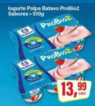 Rede Supermarket Iogurte Polpa Batavo ProBio2 Sabores oferta