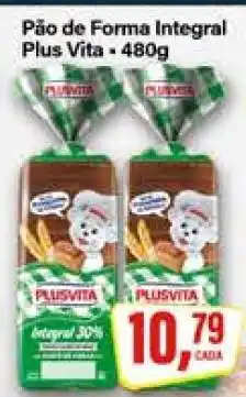 Rede Supermarket Pão de Forma Integral Plus Vita - 480g oferta