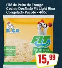 Rede Supermarket Filé de Peito de Frango Cozido Desfiado Fit Light Rica oferta