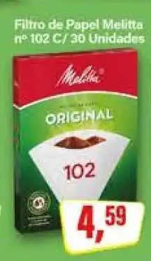 Rede Supermarket Filtro de Papel Melitta nº 102 C/ 30 Unidades oferta