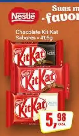 Rede Supermarket Nestlé Chocolate Kit Kat Sabores oferta