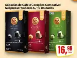 Rede Supermarket Cápsulas de Café 3 Corações Compatível Nespresso oferta