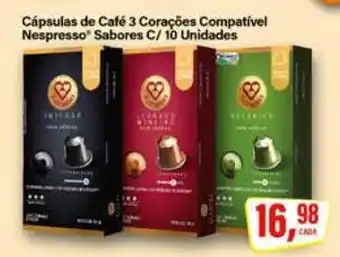 Rede Supermarket Cápsulas de Café 3 Corações Compatível Nespresso oferta