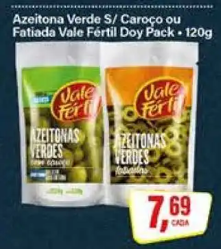 Rede Supermarket Azeitona Verde S/ Caroço ou Fatiada Vale Fértil Doy Pack oferta