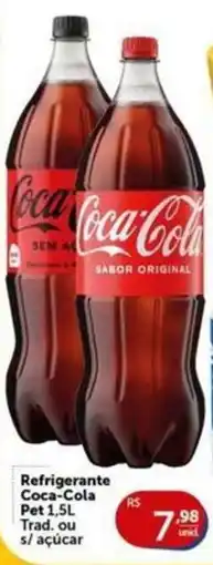 Pires Refrigerante coca-cola pet 1,5l trad. ou s/ açúcar oferta