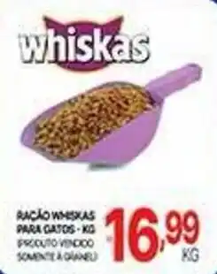 Supermercados Santa Helena Ração Whiskas para gatos oferta