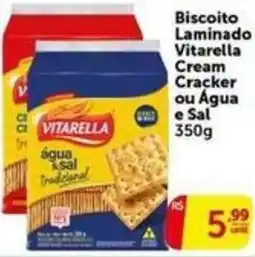 Pires Biscoito Laminado Vitarella Cream Cracker ou Água e Sal oferta