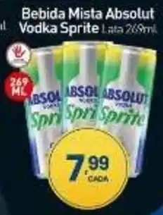 Rede Bom Lugar Bebida Mista Absolut Vodka Sprite oferta
