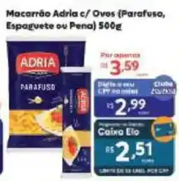 Barbosa Supermercados Macarrão adria c/ ovos oferta