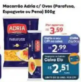 Macarrão adria c/ ovos