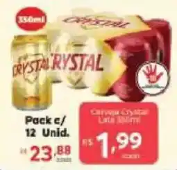 Barbosa Supermercados Cerveja crystal lata oferta